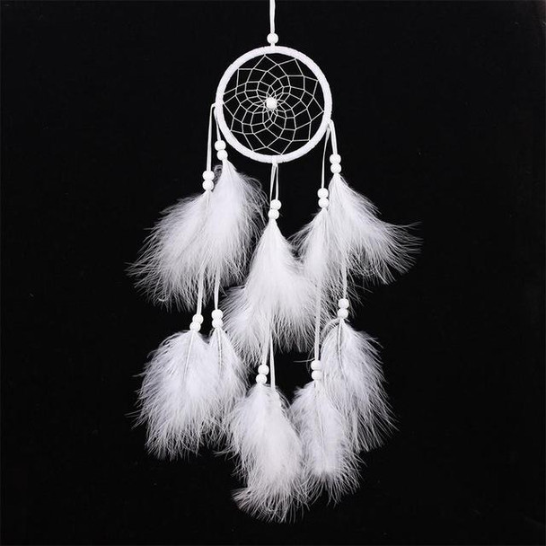 Simple Creative Home Decoration Ornaments Dream Catcher Car Pendant(White)