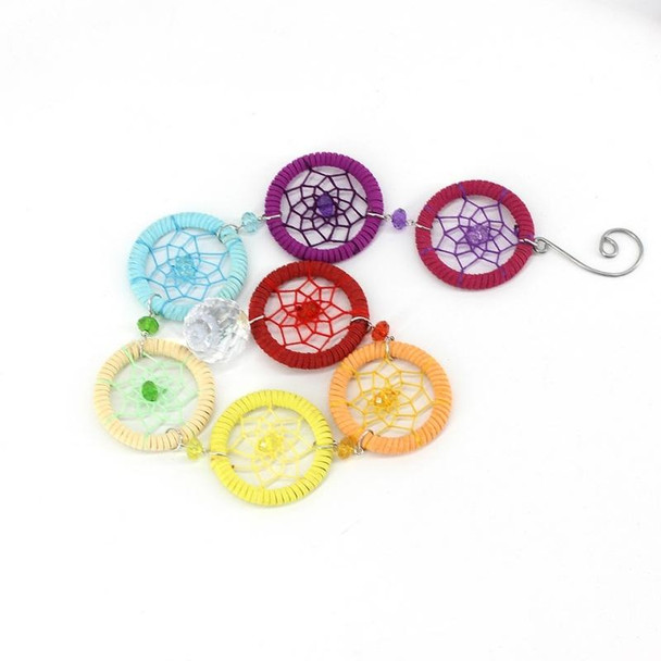 Creative Hand-Woven Crafts Colorful Small Ring Series Dream Catcher Home Car Wall Hanging Decoration