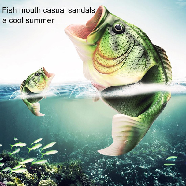 Fish Style EVA Material Summer Beach Sandals Simulation Fish Beach Slippers for Men, Size: 41#