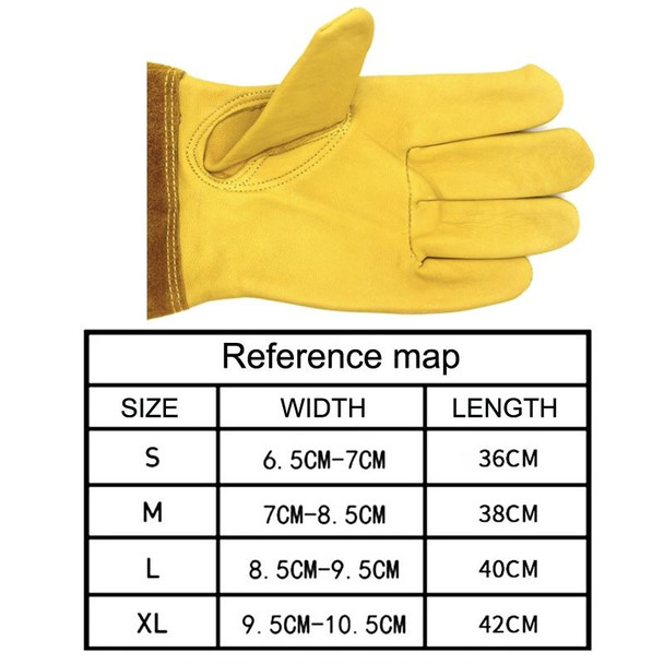 1 Pair JJ-GD305 Genuine Leatherette Stab-Resistant Cut-proof Garden Gloves, Size: S