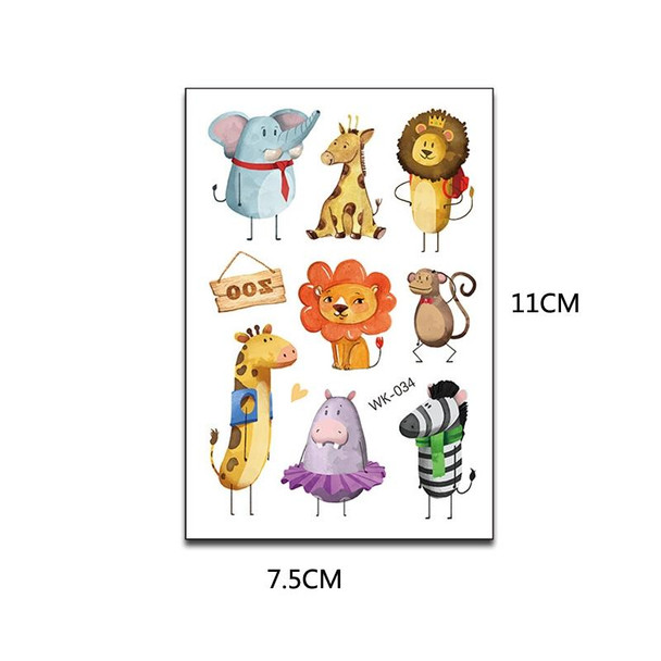 30 PCS Cartoon Animal ChildrenTemporary Tattoo Sticker(WK-043)