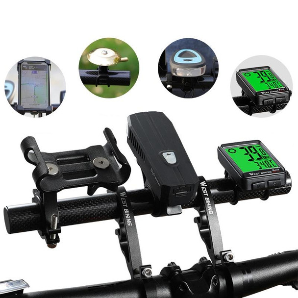 WEST BIKING YP0719246 Bicycle Light Code Table Extension Frame Specification: Carbon Fiber