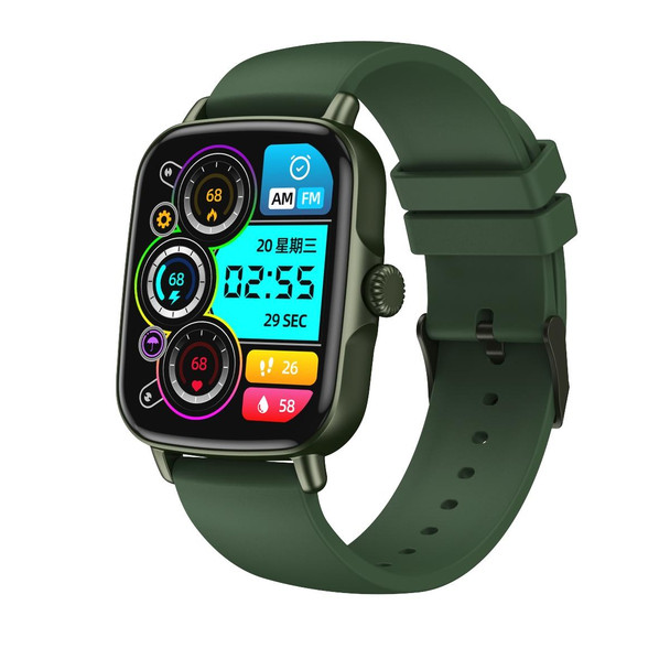 AW18 1.69inch Color Screen Smart Watch, Support Bluetooth Call / Heart Rate Monitoring(Green)