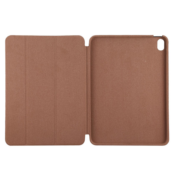 3-fold Horizontal Flip Smart Leatherette Case with Sleep / Wake-up Function & Holder - iPad Air 2022 / 2020 10.9(Brown)