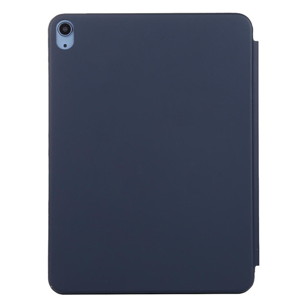 3-fold Horizontal Flip Smart Leatherette Case with Sleep / Wake-up Function & Holder - iPad Air 2022 / 2020 10.9(Dark Blue)