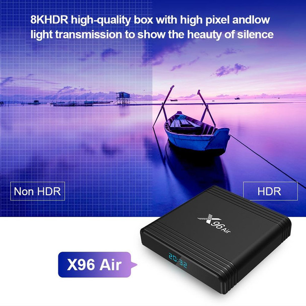 X96 Air 4K Smart TV BOX Android 9.0 Media Player wtih Remote Control, Quad-core Amlogic S905X3, RAM: 4GB, ROM: 64GB, Dual Band WiFi, Bluetooth, AU Plug