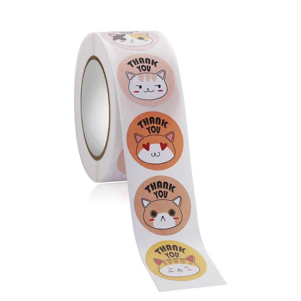 10 Rolls Cute Cartoon Animal Child Thank You Sticker(HA063)