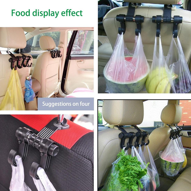 KANEED 2 PCS Car Vehicle Multi-functional Seat Headrest Bag Hanger Hook Holder Seat Headrest Hanger Hanging Holder Double Hooks