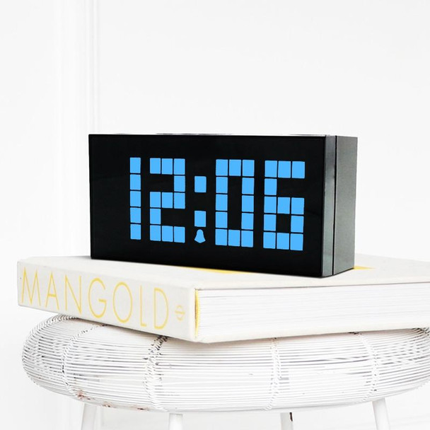 Digital Electronic Alarm Clock Creative LED Desk Clock US Plug, Style:4 Digits 7 Segments(Blue Light)