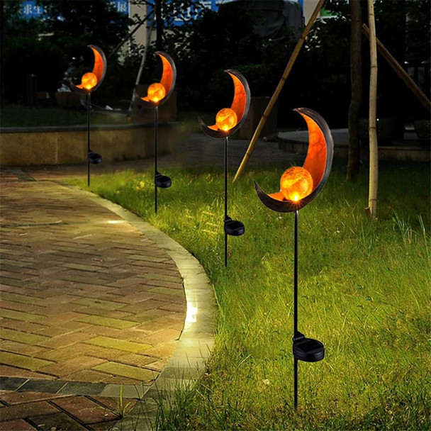 Solar Flame Light LED Iron Art Outdoor Garden Lawn Decorative Ground Plug Light Landscape Lamp(Style 2)