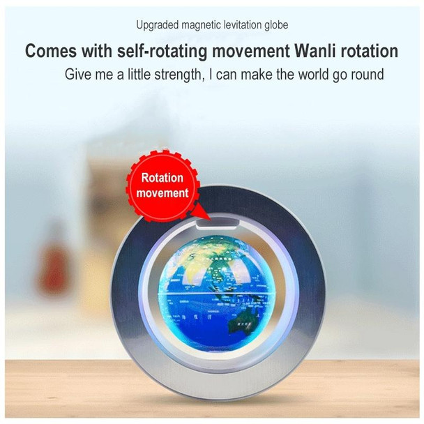 Living Room Desktop Decorations Magnetic Levitation Globe with LED Light, Plug Type:AU Plug(Gold Yellow)