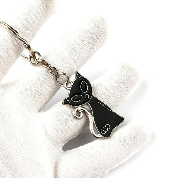 10 PCS Metal Paint Key Ring Car Pendant(Black)