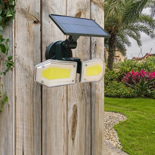 130 COBs Home Lighting Integrated Courtyard Waterproof Double Heads Rotatable Solar Wall Light Street Light