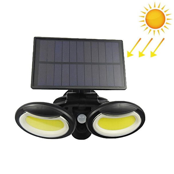 108 COBs Home Lighting Integrated Courtyard Waterproof Double Heads Rotatable Solar Wall Light Street Light