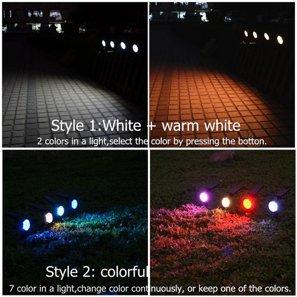 9 LEDs Solar Power Garden Lights LED Outdoor Garden Adjustable IP65 Waterproof Light(Colorful Changing)