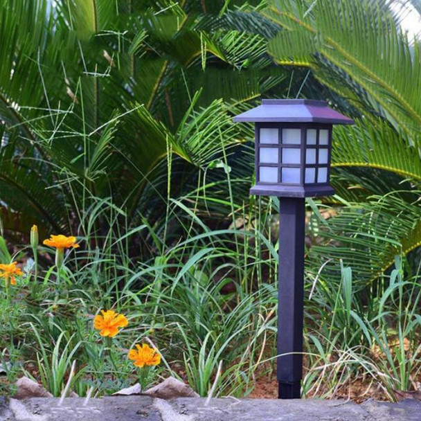 4 PCS Outdoor Solar Garden Night Light LED Household Small House Lawn Light(Colorful Light)