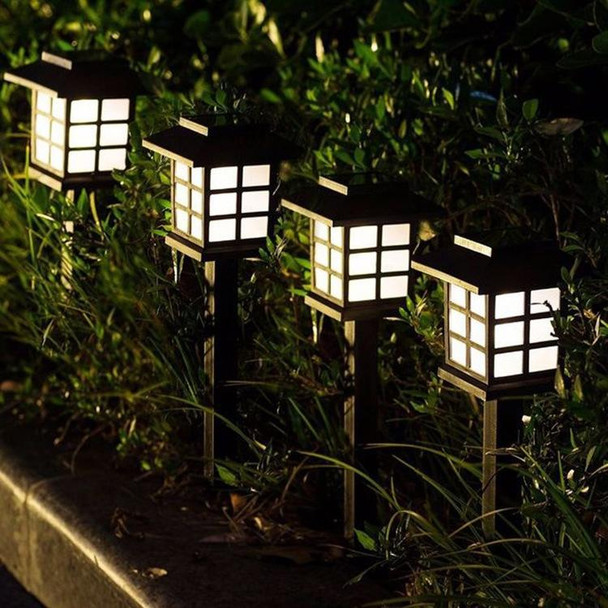 4 PCS Outdoor Solar Garden Night Light LED Household Small House Lawn Light(Warm Light)