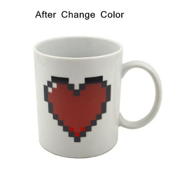 Creative Heart Magic Temperature Changing Cup Color Changing Chameleon Mugs Heat Sensitive Coffee Tea Milk Cup