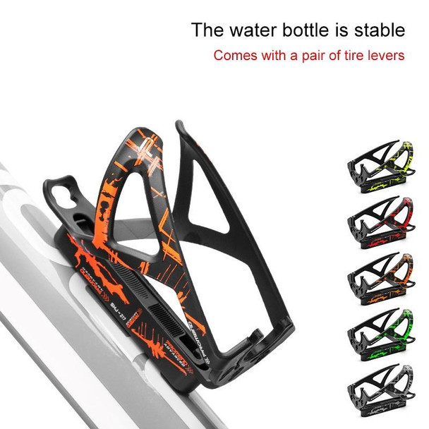 PROMEND SHJ-25217 Bicycle Water Bottle Holder Built-in Tire Levers (Black Yellow)