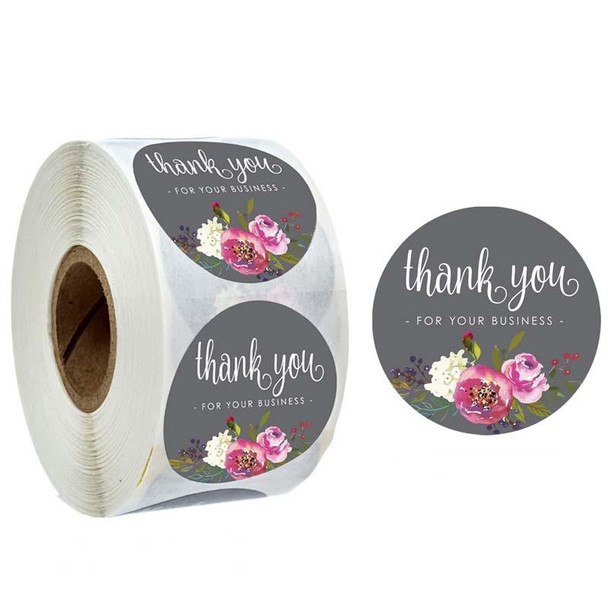 10 PCS Roll Flower Decoration Thank You Seal Sticker Envelope Decoration Wedding Decoration, Size: 2.5cm/1inch(A-19)