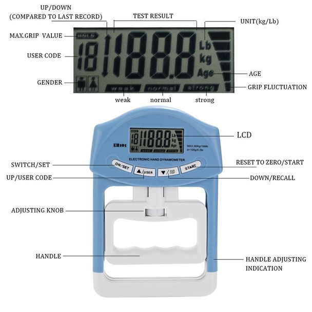 EH101 Electronic Arm Strength Dynamometer Suitable for Sports Training