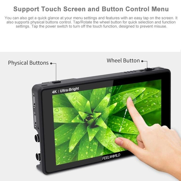 FEELWORLD LUT6S 1920x1080 2600 nits 6 inch IPS Screen HDMI 4K Touch Screen SDI HDI Camera Field Monitor