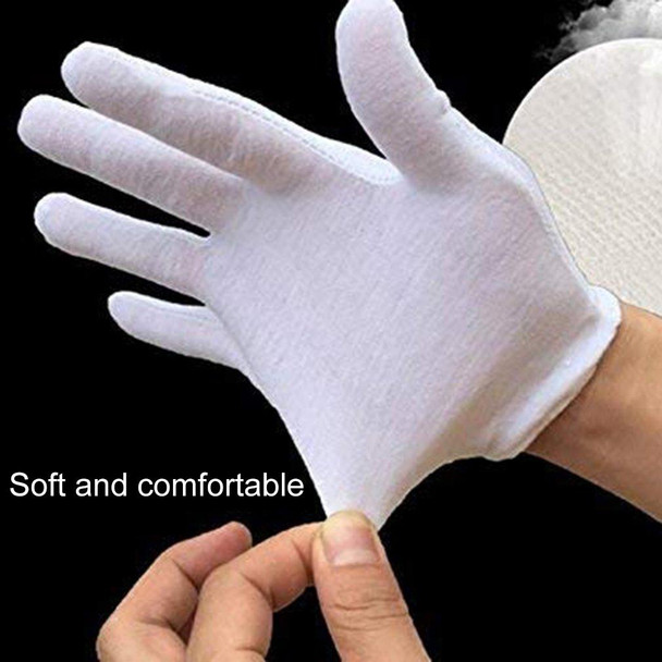 12 Pairs Pure Cotton Working Gloves, Medium Thick SizeFree Size