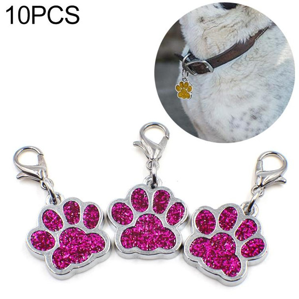 10 PCS Enamel Cat Dog  Bear Paw Prints Key Chain Jewelry Making