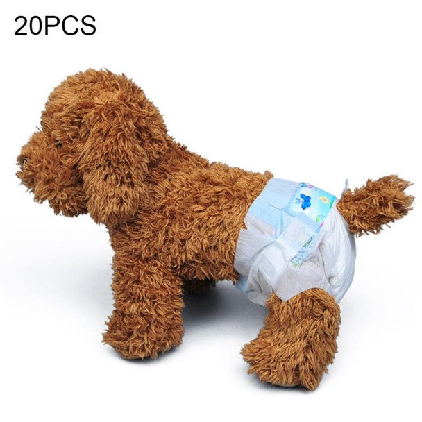 2 Packs/20 Pcs Pet Diapers - Dogs Pet Physiological Pants, Random Color Delivery, Size:M