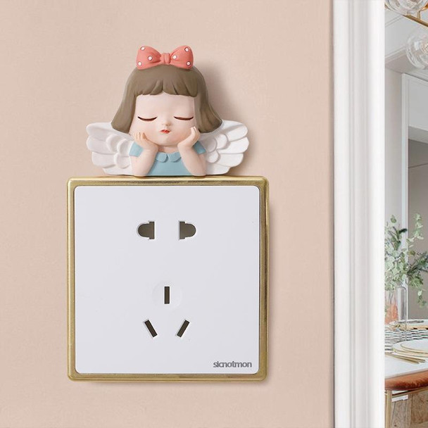 2 PCS Wall Frameless Switch Board 3D Three-Dimensional Resin Wall Sticker(Headband)