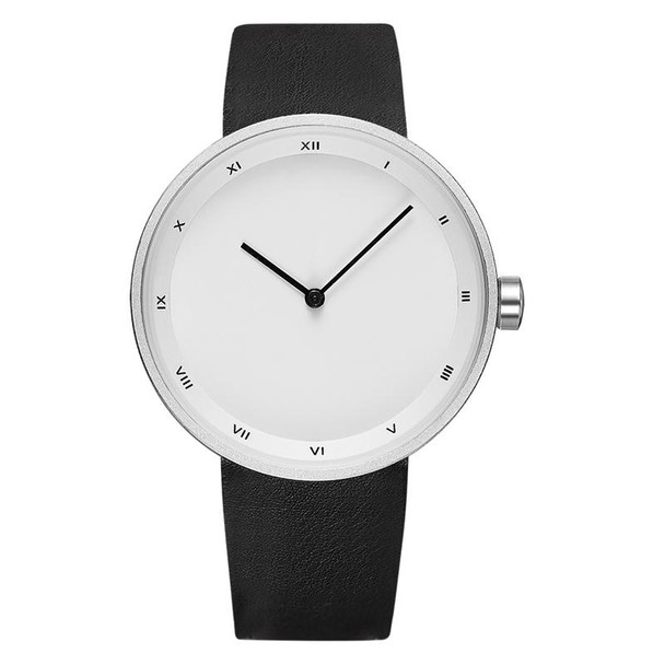 YAZOLE Simple Fashion Quartz Couple Watch(521 Silver Shell White Tray Black Belt)