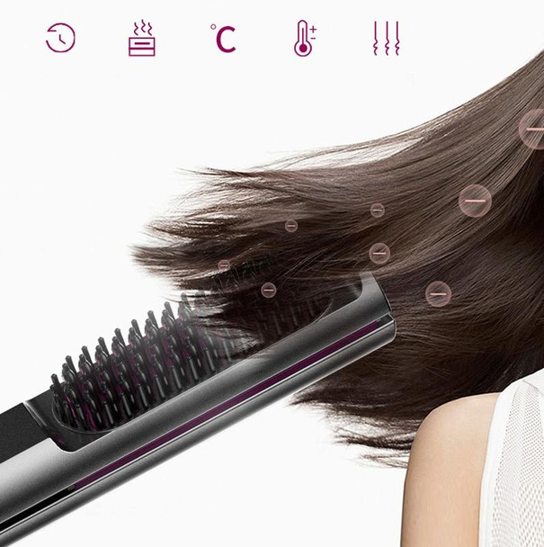 10-speed Adjustable Multifunctional Hair Straightening Curler Wet And Dry Electric Splint Straightening Comb, Power: US Plug