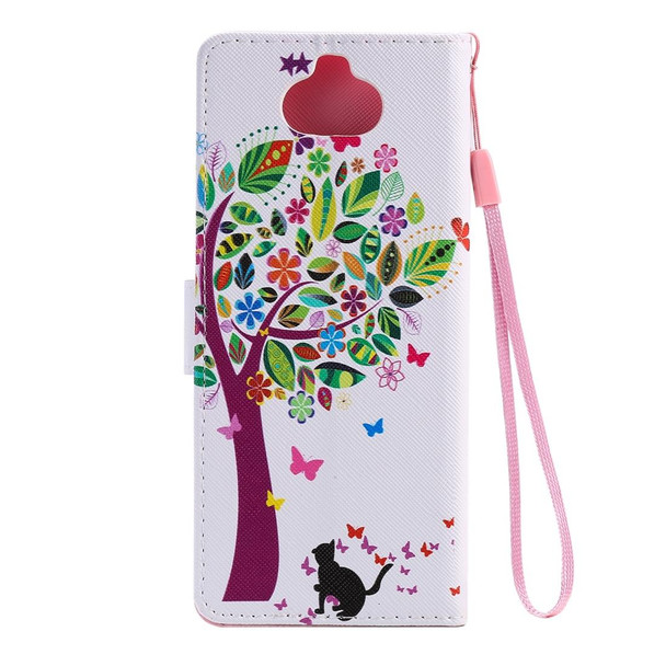 Sony Xperia 20 Painting Horizontal Flip Leather Case with Holder & Card Slot & Lanyard(Cat and Tree)