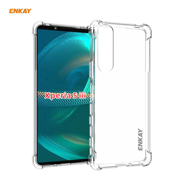 Sony Xperia 5 III ENKAY Hat-Prince Clear TPU Shockproof Case Soft Anti-slip Cover