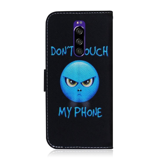 Anger Pattern Coloured Drawing Horizontal Flip Leatherette Case for Sony Xperia 1, with Holder & Card Slots & Wallet