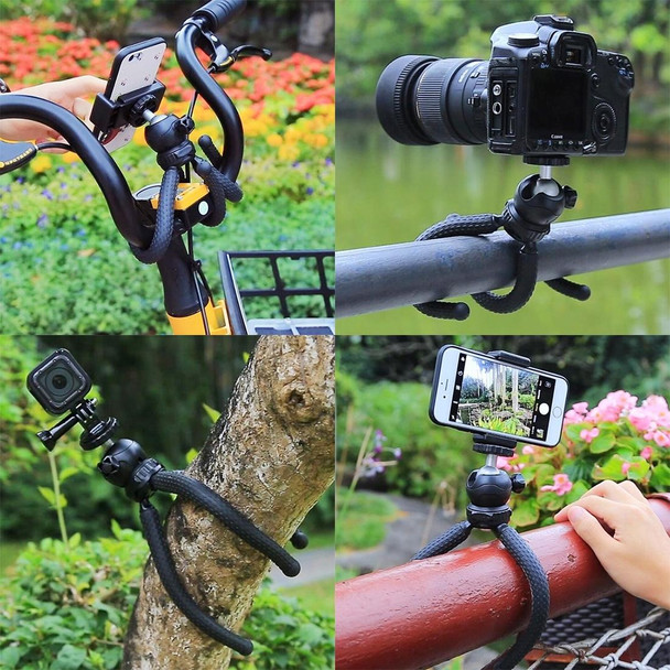 PULUZ Mini Octopus Flexible Tripod Holder with Ball Head for SLR Cameras, GoPro, Cellphone, Size: 25cmx4.5cm