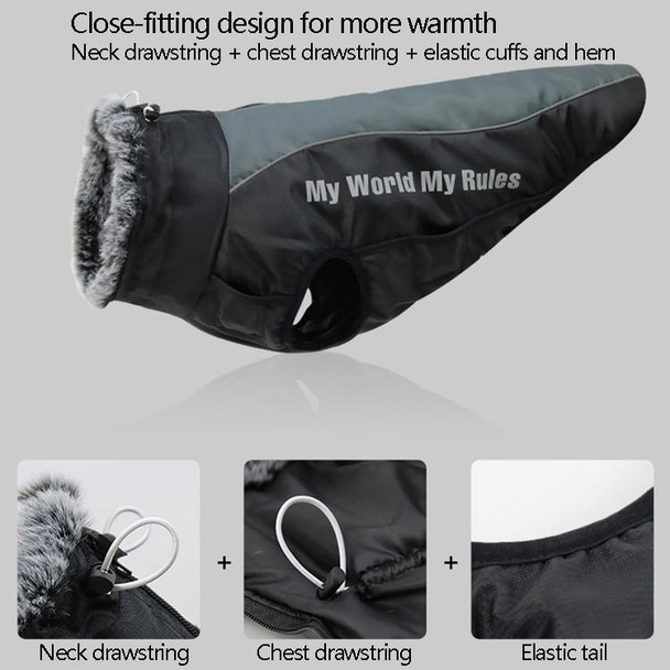 BL-683 Keep Warm Reflective Dog Clothes, Size: XXL(Gray)