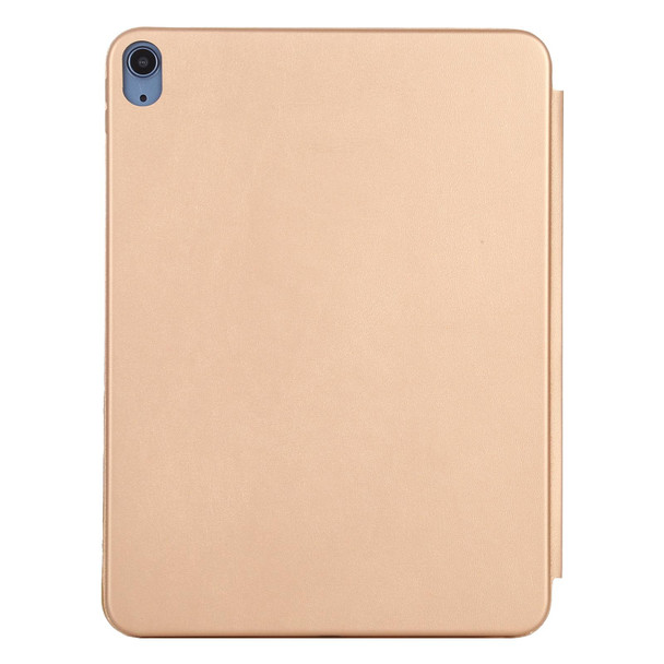 3-fold Horizontal Flip Smart Leatherette Case with Sleep / Wake-up Function & Holder - iPad Air 2022 / 2020 10.9(Gold)
