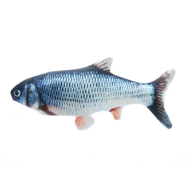 USB Charging Pet Simulation Fish Electric Cat Interactive Toy, Size30cn, Style:Crucian Carp