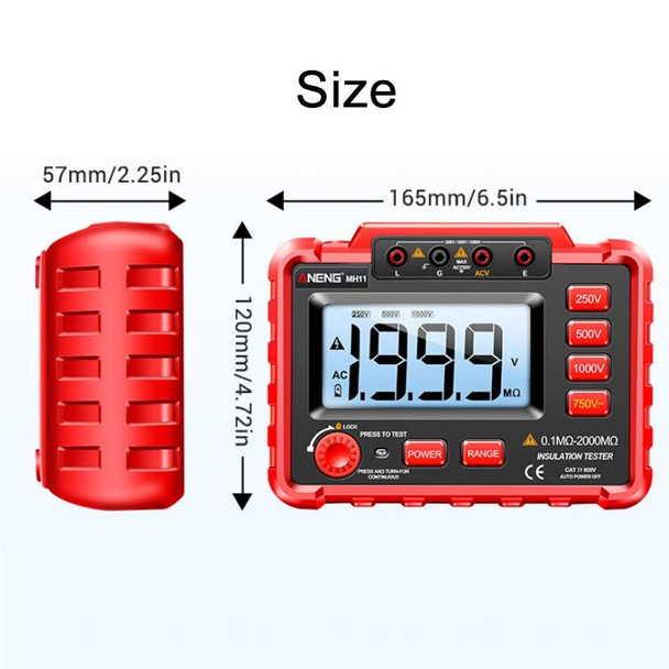 ANENG MH11 High Voltage Digital Insulation Resistance Voltage Tester(Green)