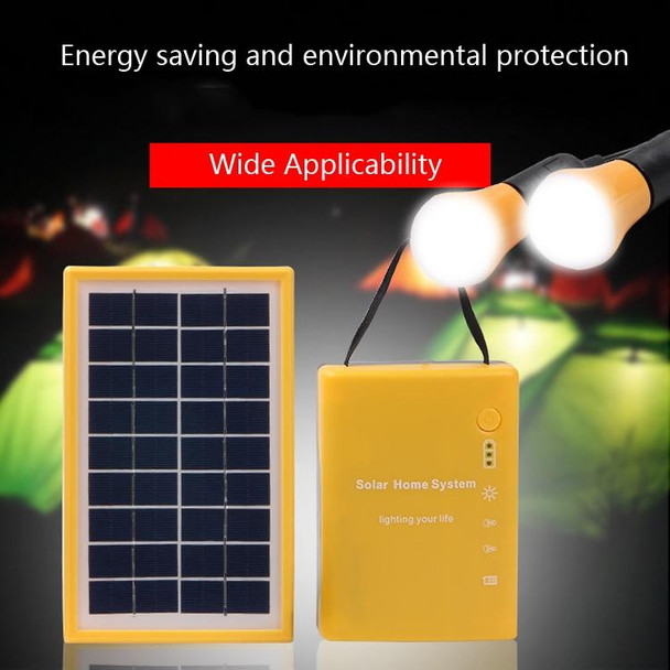 3W Solar Small System Household Multifunctional Portable Emergency Light(Red)