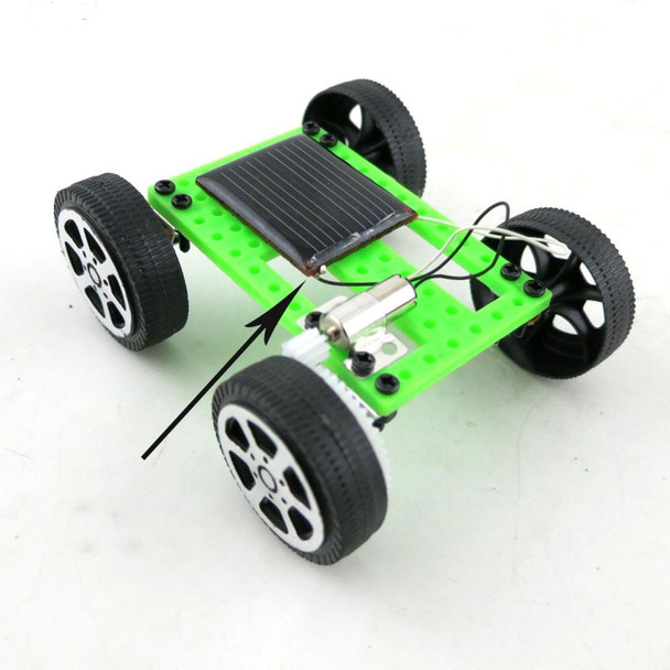 Creative Kids Early Education DIY Solar Energy Car Science Experiment Assembled Toy, Size:3.2x7.5x8cm