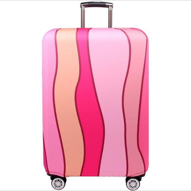 Travel Abrasion-resistant Elastic Luggage Protective Cover Suitcase Dust Covers, Size:22-24 inch(Pink Ripple)