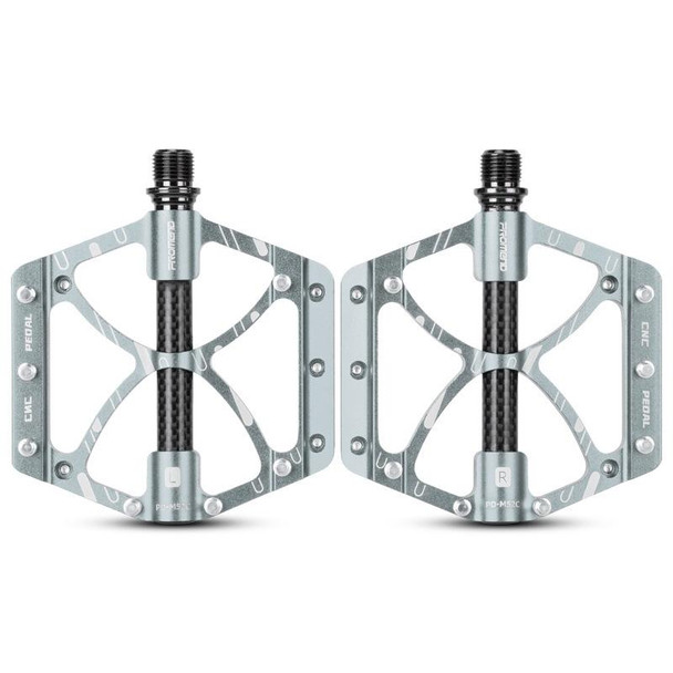 PROMEND PD-M52C 1 Pair Bicycle Aluminum Alloy + Carbon Fiber Tube Bearing Pedals (Titanium Color)