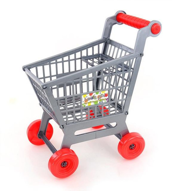 Creative Mini Simulation Supermarket Shopping Cart Children's Role-playing Toys(Grey)