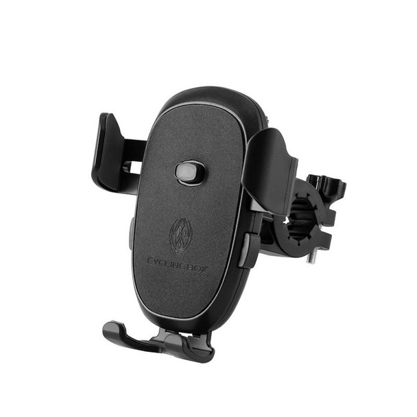 2 PCS CYCLINGBOX BG-2930 Bicycle Mobile Phone Frame Plastic One-Click Lock Mobile Phone Bracket, Style: Handlebar Installation (Black