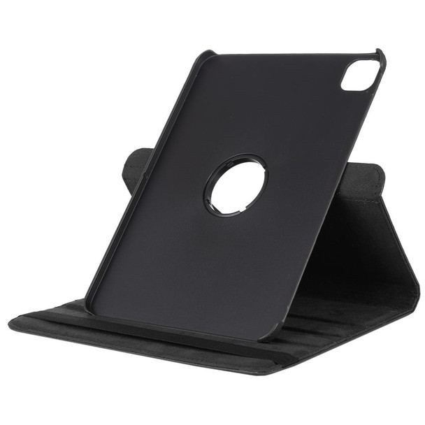 iPad Pro 12.9 (2021) / (2020) Litchi Texture Horizontal Flip 360 Degrees Rotation Leather Tablet Case with Holder(Black)