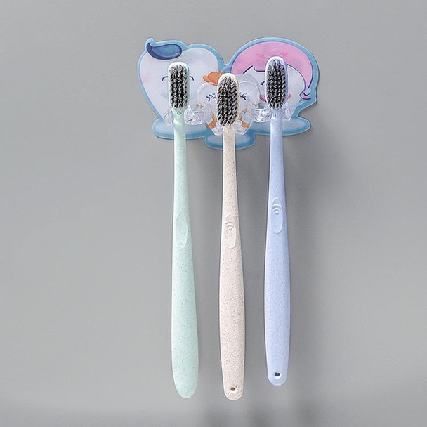 10 PCS Bathroom Washing Hook Toothbrush Holder(Pink 2 Hooks)