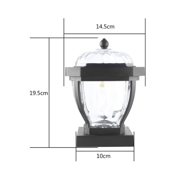 2 LED Solar Waterproof Outdoor Garden Light, Style: White Light-Column Cap