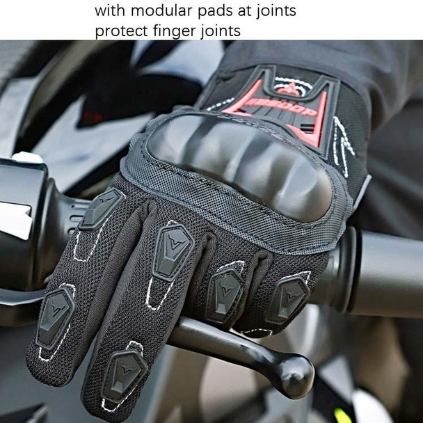 BSDDP RH-A0132 Full Finger Protection Outdoor Motorcycle Gloves, Size: L(Black)